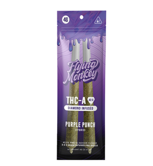 Flying Monkey THC-A Pre-Rolls | Diamond Infused 4g