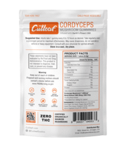 Cordyceps 1000MG Mushroom Gummies Zero THC | Cutleaf