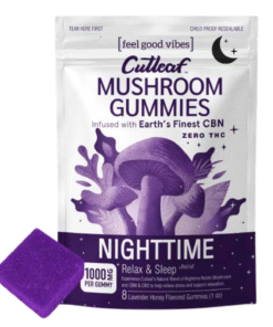 Nighttime 1000MG Mushroom Gummies Zero THC | Cutleaf